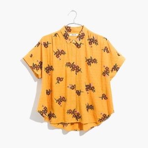 Madewell Embroidered Floral Button Up
